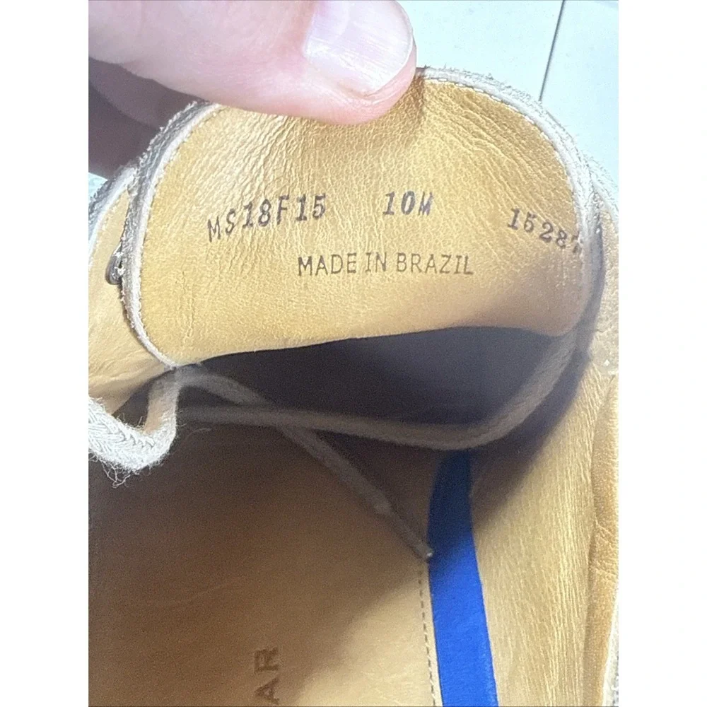 Peter Millar Plain Toe Derby Tan Suede Leather Oxford Shoes Mens Size 10 MS18F15